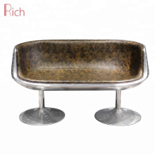 Cup Shaped Couch Double Chair Aviator Aluminum Bar Lounge Chair